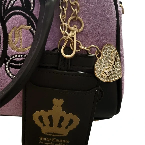Juicy Couture Black and Purple Satchel - Picture 3 of 3